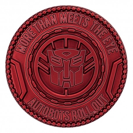 Medalhão vermelho Transformers Autobot 40 Anos
