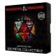 Médaillon D20 Dungeons & Dragons en métal multicolore