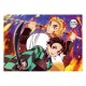 Póster de tela de Tanjiro y Kyojuro de Demon Slayer