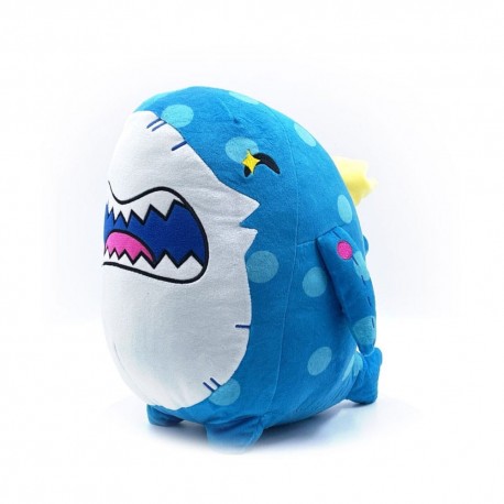 Peluche Obey Me! Shark-un bleue avec taches et détails jaunes