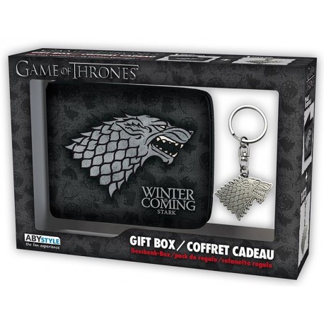 Pack regalo Juego de Tronos Cartera + Llavero Stark