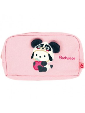 Estuche rosa Sanrio Pochakon de poliéster 10x19 cm