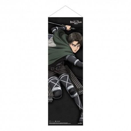 Poster en tissu Slim Levi Attack on Titan, 30 x 90 cm