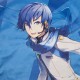 Housse de coussin Kaito Vocaloid bleue 50 x 50 cm