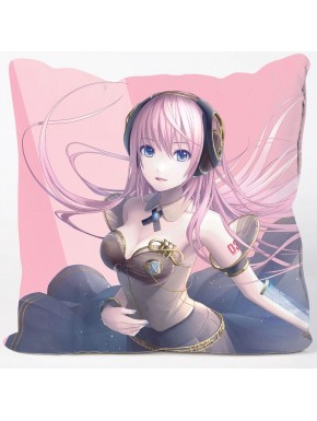 Funda de almohada rosa con Megurine Luka de Vocaloid