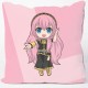 Funda de almohada rosa con Megurine Luka de Vocaloid