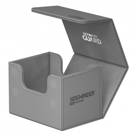 Estojo cinza Ultimate Guard Sidewinder 100+ aberto