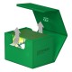 Estuche Sidewinder verde abierto mostrando cartas.