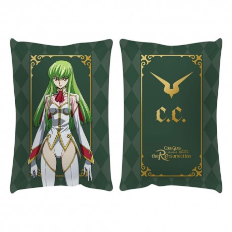 Almohada Code Geass C.C. en tonos verdes y dorados
