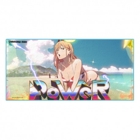 Toalla Chainsaw Man Power en diseño playero