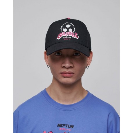 Gorra negra con logo de Sasuke de Naruto Shippuden