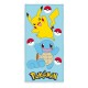 Serviette Pokémon bleue avec Pikachu et Squirtle