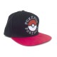 Gorra de béisbol Pokémon negra y roja con logo de Poké Ball