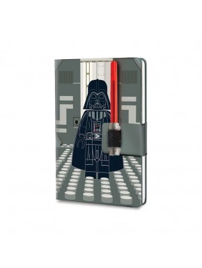 Carnet LEGO Star Wars avec Dark Vador et stylo sabre laser rouge