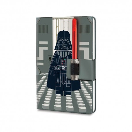 Carnet LEGO Star Wars avec Dark Vador et stylo sabre laser rouge