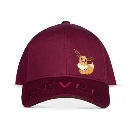 Casquette de baseball bordeaux avec Évoli brodé