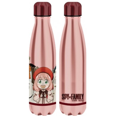 Botella termo rosa de Spy x Family con Anya