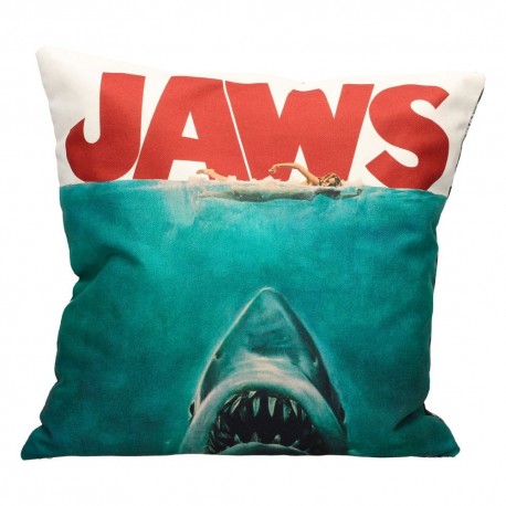 Almohada con diseño de Jaws, póster collage, 45 cm