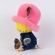 Peluche Chopper x Sanji de One Piece, 25 cm, poliéster rosa y azul