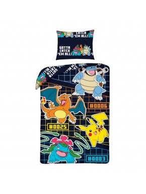 Funda nórdica Pokémon con Pikachu y Charizard