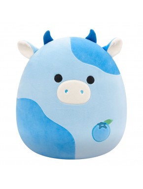 Peluche Squishmallows Blueberry Cow azul de 30 cm