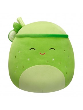 Squishmallows peluche verde jugo 30 cm con detalle de pepino