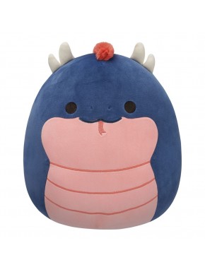 Squishmallows Peluche Navy Basilisk 30 cm azul con vientre rosado