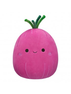 Peluche Squishmallows Cebolla Roja con expresión alegre