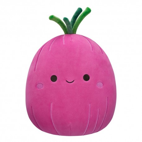 Pelúcia Squishmallows Cebola Vermelha com expressão alegre