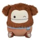 Squishmallows bigfoot marrom piscando com cachecol azul
