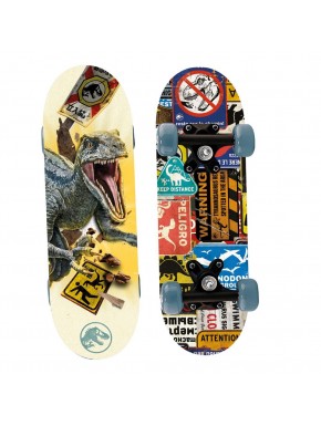 Mini skateboard Jurassic World 43 cm par Joy Toy avec dinosaure.