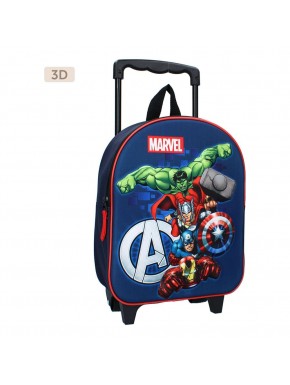 Mochila Trolley 3D Marvel Avengers con diseño de superhéroes