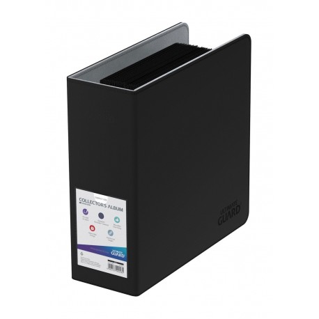 Álbum de colecionador Ultimate Guard em preto com anéis.