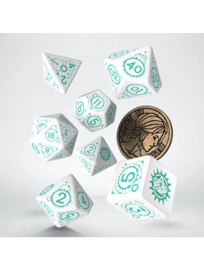 Pack de dados Ciri The Witcher, diseño verde menta