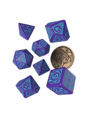 The Witcher Pack de Dados Dandelion en púrpura y azul