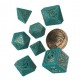 Pack de dados The Witcher Triss verde azulado y dorado