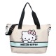 Bolso beige con imagen de Hello Kitty y correa negra