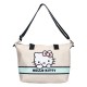 Bolso beige con imagen de Hello Kitty y correa negra
