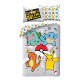 Funda nórdica Pokémon con personajes Pikachu, Charmander, Squirtle y Bulbasaur.