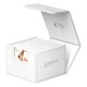Caixa de cartas Ultimate Guard Sidewinder branca aberta.