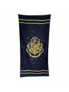 Toalla Hogwarts Harry Potter con escudo dorado
