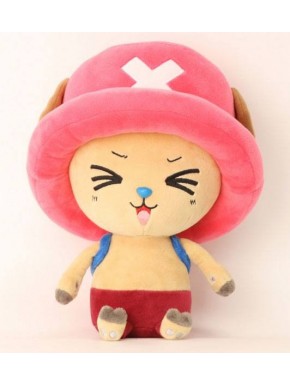 Peluche de Chopper One Piece con sombrero rosa