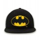 Casquette noire avec logo Batman en jaune