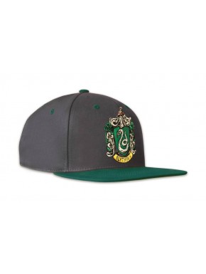 Gorra Harry Potter Snapback Slytherin gris y verde