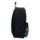 Mochila Fortnite negra con bolsillo y dibujos azules