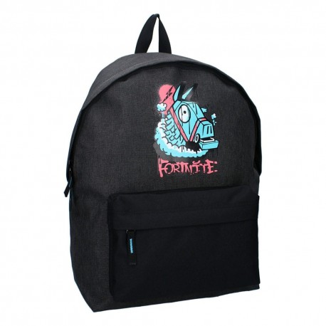 Mochila negra Fortnite con diseño Blue Horse