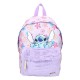 Mochila Lilo & Stitch con diseño floral y bolsillo peludo