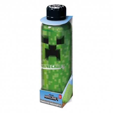 Bouteille d'eau verte Creeper Minecraft en acier inoxydable