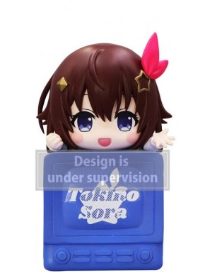Estátua PVC Tokino Sora de Hololive com base azul