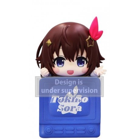 Estátua PVC Tokino Sora de Hololive com base azul